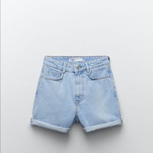 NWT Zara high-waisted mom shorts